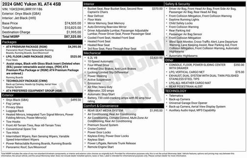 2024 GMC Yukon XL 4WD AT4