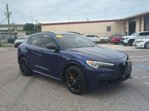 Anodized Blue Metallic 2021 Alfa Romeo Stelvio Ti