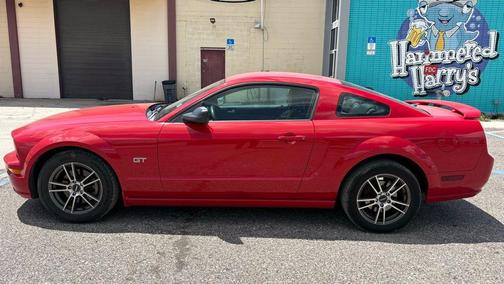 Red 2005 Ford Mustang GT