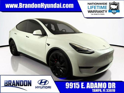 Pearl White Multi-Coat 2022 Tesla Model Y Performance Dual Motor All-Wheel Drive