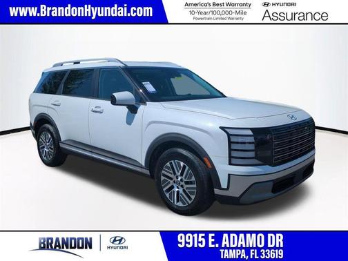 White Pearl 2026 Hyundai Palisade Hybrid Blue SEL 7P