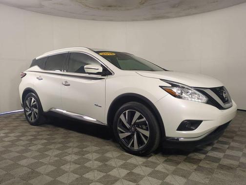 Pearl White 2016 Nissan Murano Hybrid Platinum