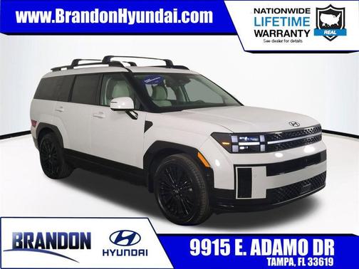 Serenity White 2025 Hyundai SANTA FE HEV Calligraphy