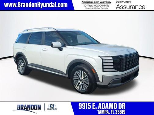 White Pearl 2026 Hyundai Palisade Hybrid Blue SEL 8P
