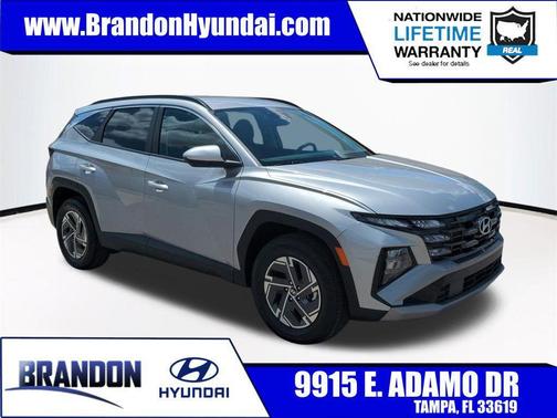Shimmering Silver 2025 Hyundai TUCSON Hybrid Blue