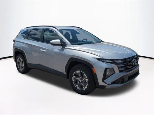 Shimmering Silver 2025 Hyundai TUCSON Hybrid Blue
