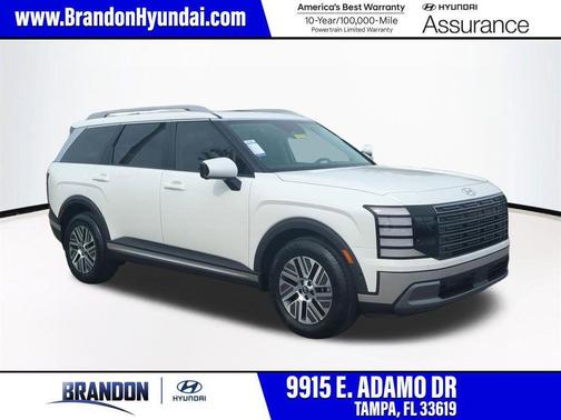 White Pearl 2026 Hyundai Palisade Hybrid Blue SEL Premium 8P