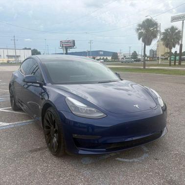 Deep Blue Metallic 2022 Tesla Model 3 Performance