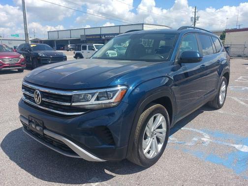 Blue Metallic 2021 Volkswagen Atlas 2.0T SE w/Technology 4MOTION