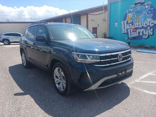 Blue Metallic 2021 Volkswagen Atlas 2.0T SE w/Technology 4MOTION