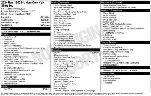 2024 RAM 1500 Big Horn/Lone Star