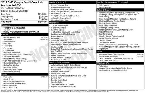 Sterling Metallic 2023 GMC Canyon Denali