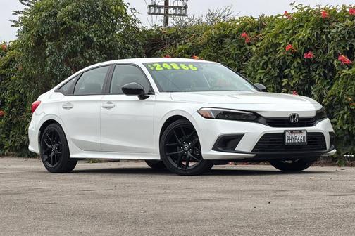 Platinum White Pearl 2024 Honda Civic Sport