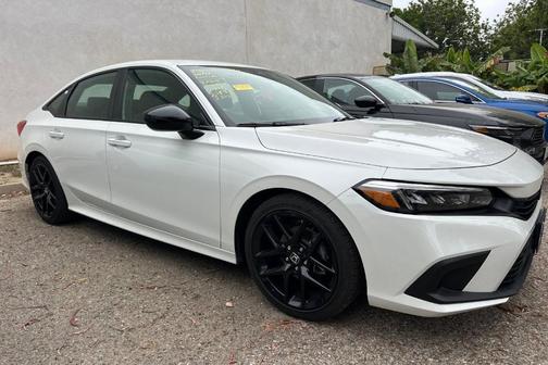 Platinum White Pearl 2024 Honda Civic Sport