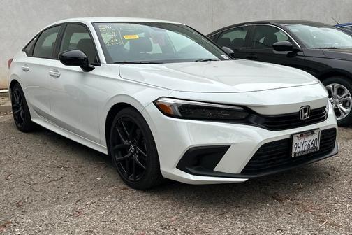 Platinum White Pearl 2024 Honda Civic Sport