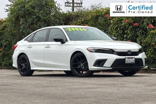 Platinum White Pearl 2024 Honda Civic Sport