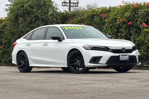 Platinum White Pearl 2024 Honda Civic Sport
