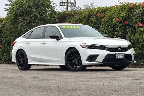 Platinum White Pearl 2024 Honda Civic Sport