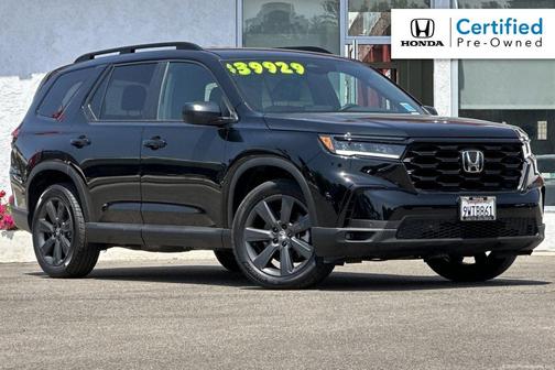Crystal Black Pearl 2025 Honda Pilot Sport