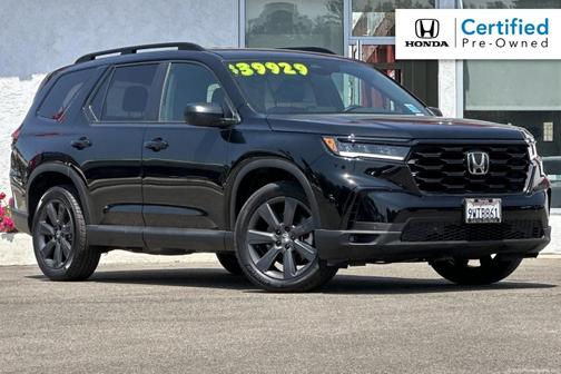 Crystal Black Pearl 2025 Honda Pilot Sport