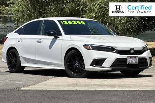 Platinum White Pearl 2024 Honda Civic Sport