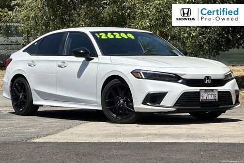 Platinum White Pearl 2024 Honda Civic Sport