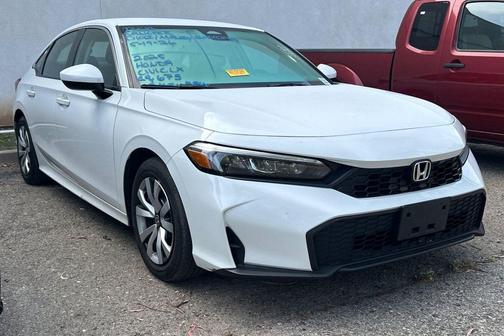Platinum White Pearl 2025 Honda Civic LX