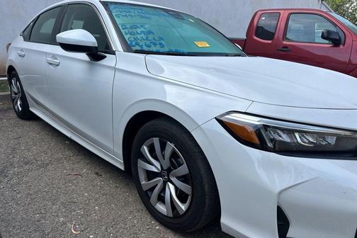 Platinum White Pearl 2025 Honda Civic LX