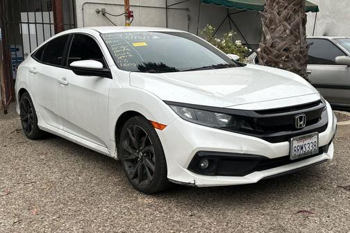 Platinum White Pearl 2020 Honda Civic Sport