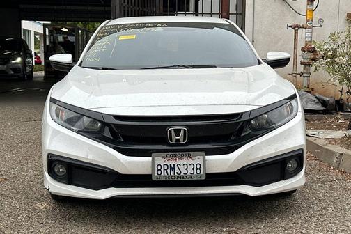 Platinum White Pearl 2020 Honda Civic Sport