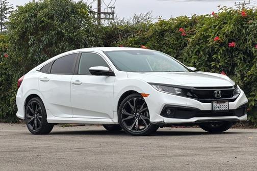 Platinum White Pearl 2020 Honda Civic Sport