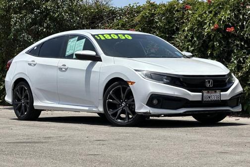 Platinum White Pearl 2020 Honda Civic Sport