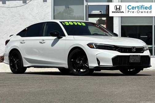 Platinum White Pearl 2025 Honda Civic Si