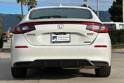 Platinum White Pearl 2026 Honda Civic Hybrid Sport Touring