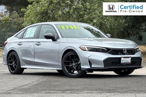 Solar Silver Metallic 2025 Honda Civic Sport