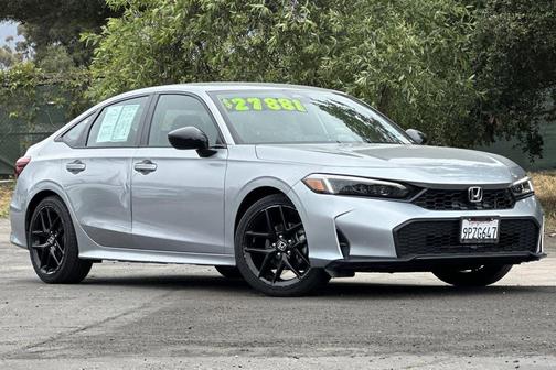 Solar Silver Metallic 2025 Honda Civic Sport