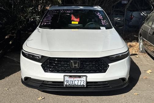 Platinum White Pearl 2025 Honda Accord Hybrid Sport
