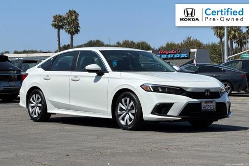 Platinum White Pearl 2023 Honda Civic LX