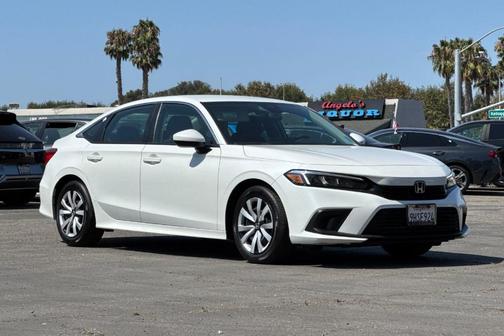 Platinum White Pearl 2023 Honda Civic LX