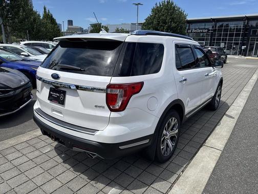 White Platinum Metallic Tri-Coat 2019 Ford Explorer Limited
