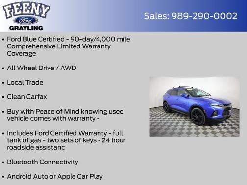 Kinetic Blue 2019 Chevrolet Blazer RS
