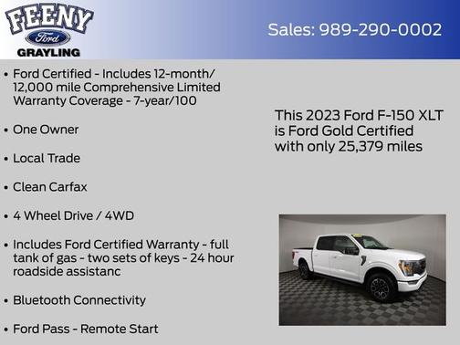 OXFORD WHITE 2023 Ford F-150 XLT