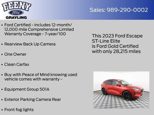 2023 Ford Escape ST-LINE ELITE