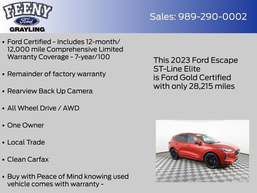 RAPID RED MET TINTED CC 2023 Ford Escape ST-LINE ELITE