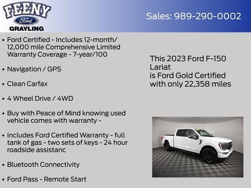BLANC OXFORD 2023 Ford F-150 LARIAT
