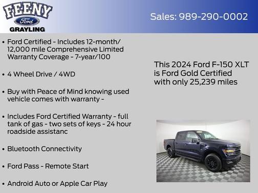 ANTIMATTER BLUE METALLIC 2024 Ford F-150 XLT