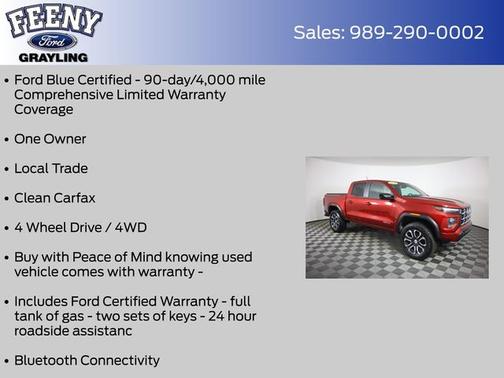 Volcanic Red 2024 GMC Canyon AT4