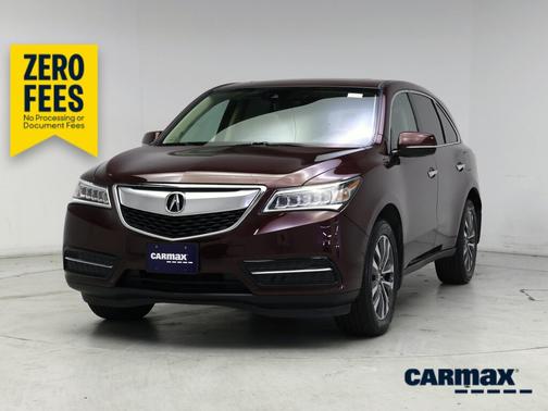 Burgundy 2016 Acura MDX