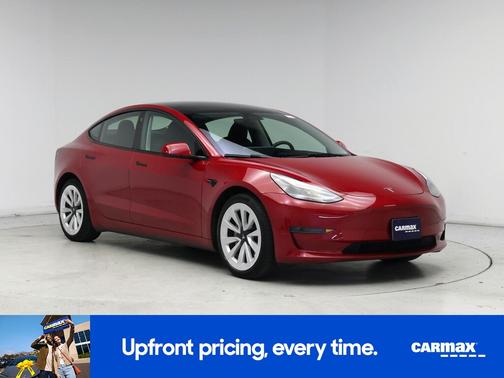 Red 2022 Tesla Model 3
