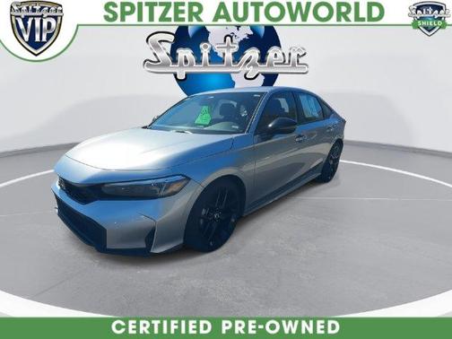 Solar Silver Metallic 2025 Honda Civic Sport